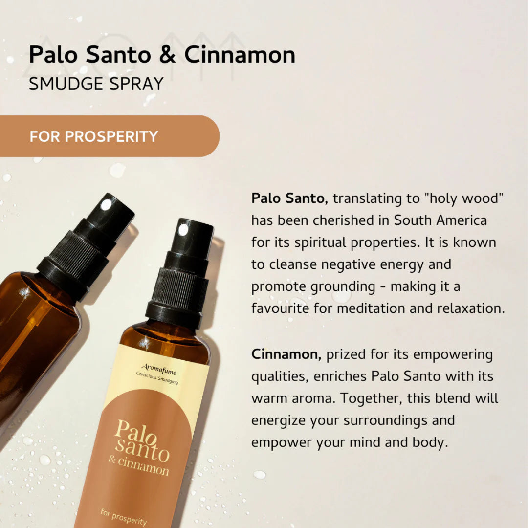 Aromafume Smudge Spray - Palo Santo & Cinnamon