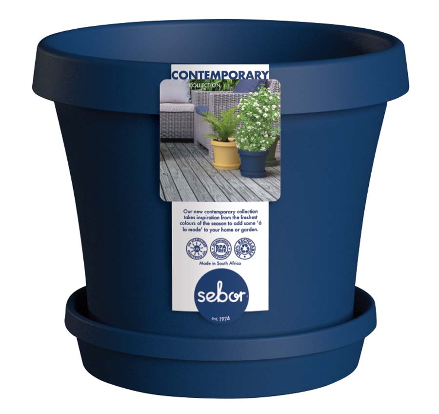 plastic pots for plants south africa Sebor Super Pot - Classic Blue
