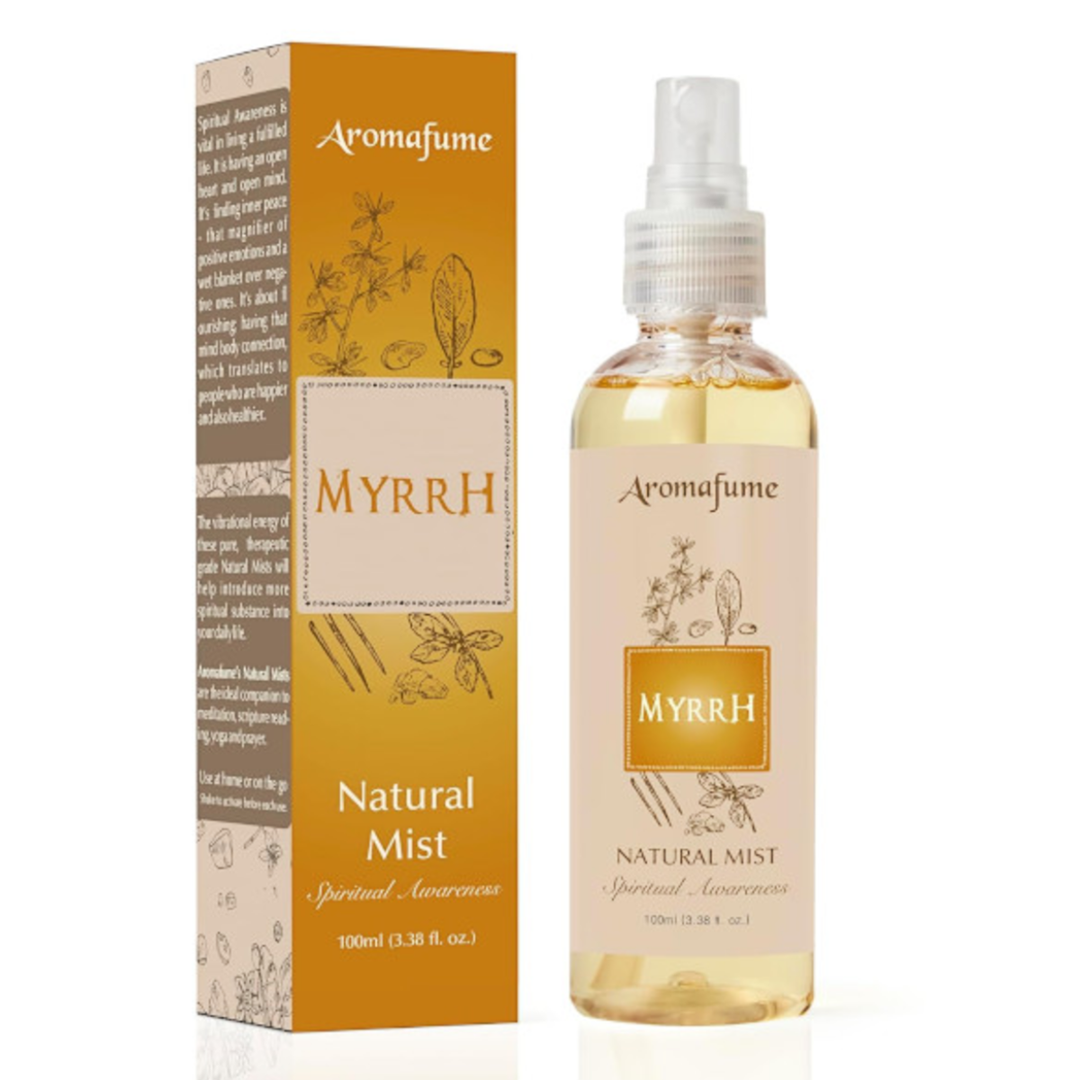 Myrrh Natural Mist on white background