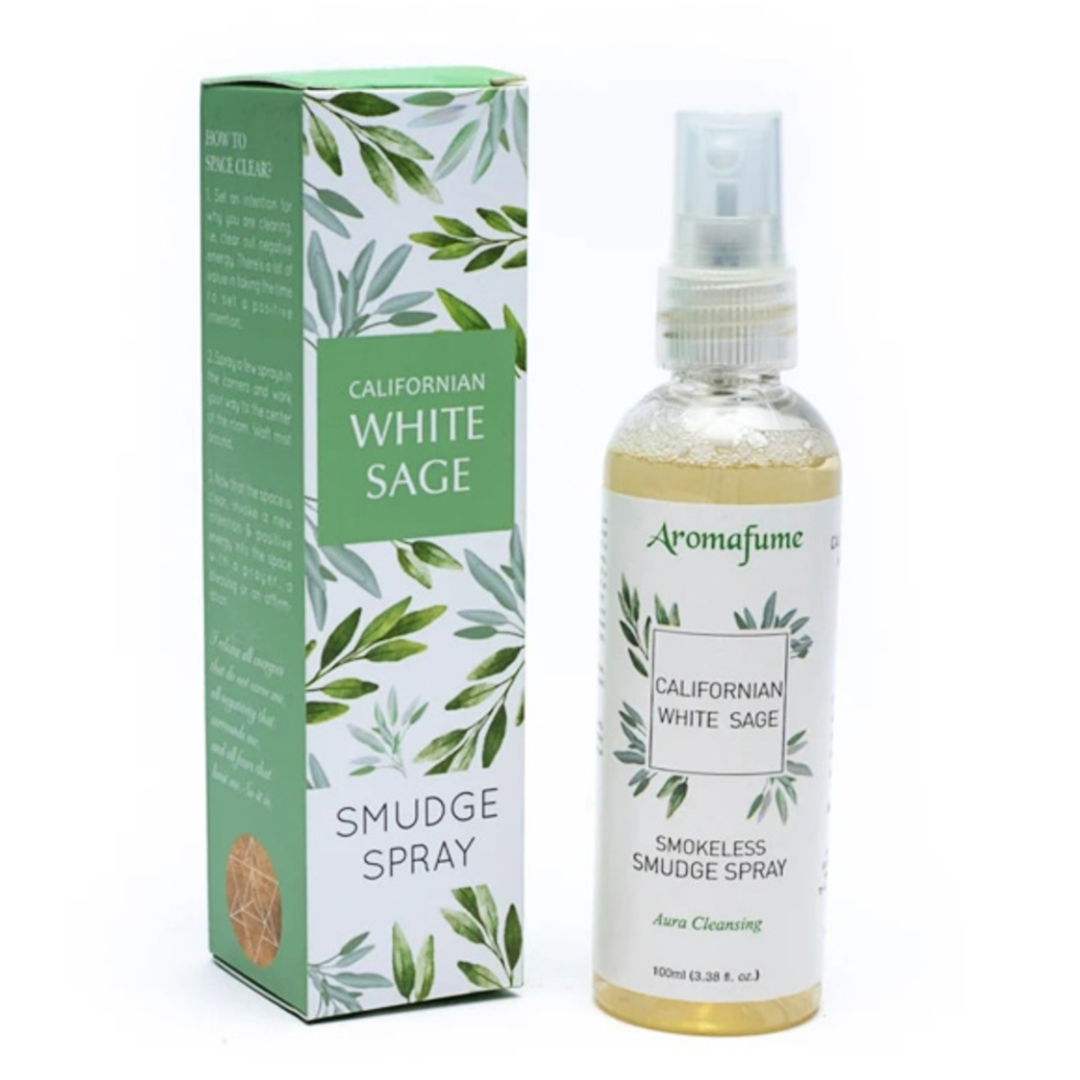 White Sage Spray on White Background
