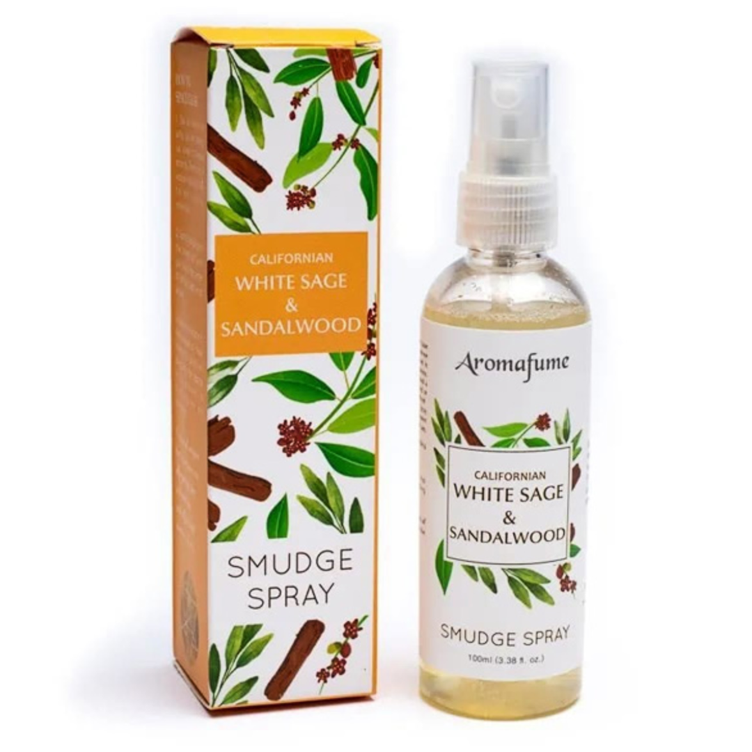 White Sage & Sandalwood Spray on White Background