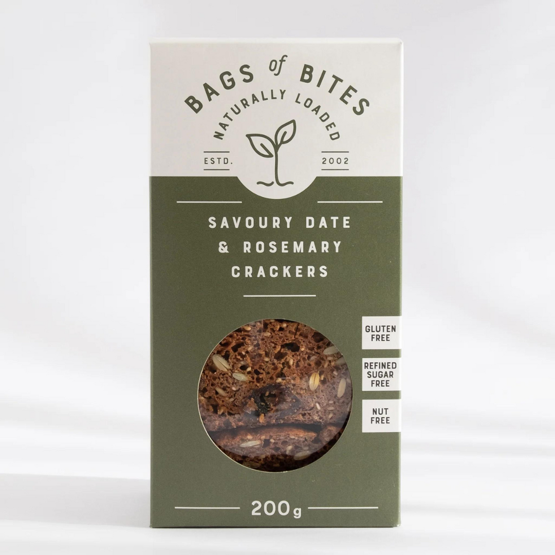 Bags of Bites - Savoury Date & Rosemary Crackers - Shop Online!