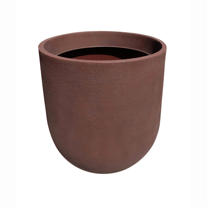 Rustic Cask Planter - Corten Steel in a textured finish, perfect for modern homes and outdoor spaces.