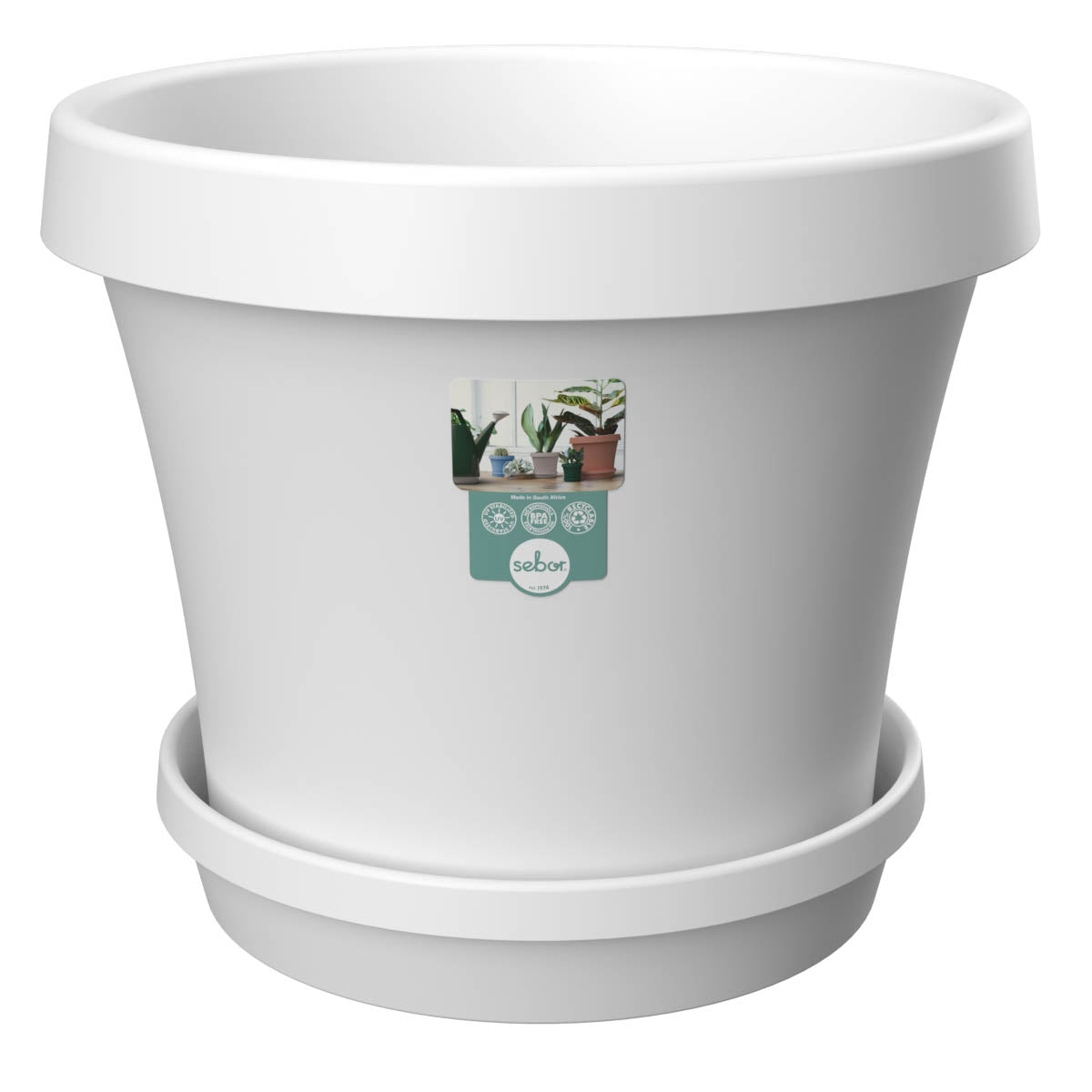 Sebor Super Pot - White Water | Plant Pot