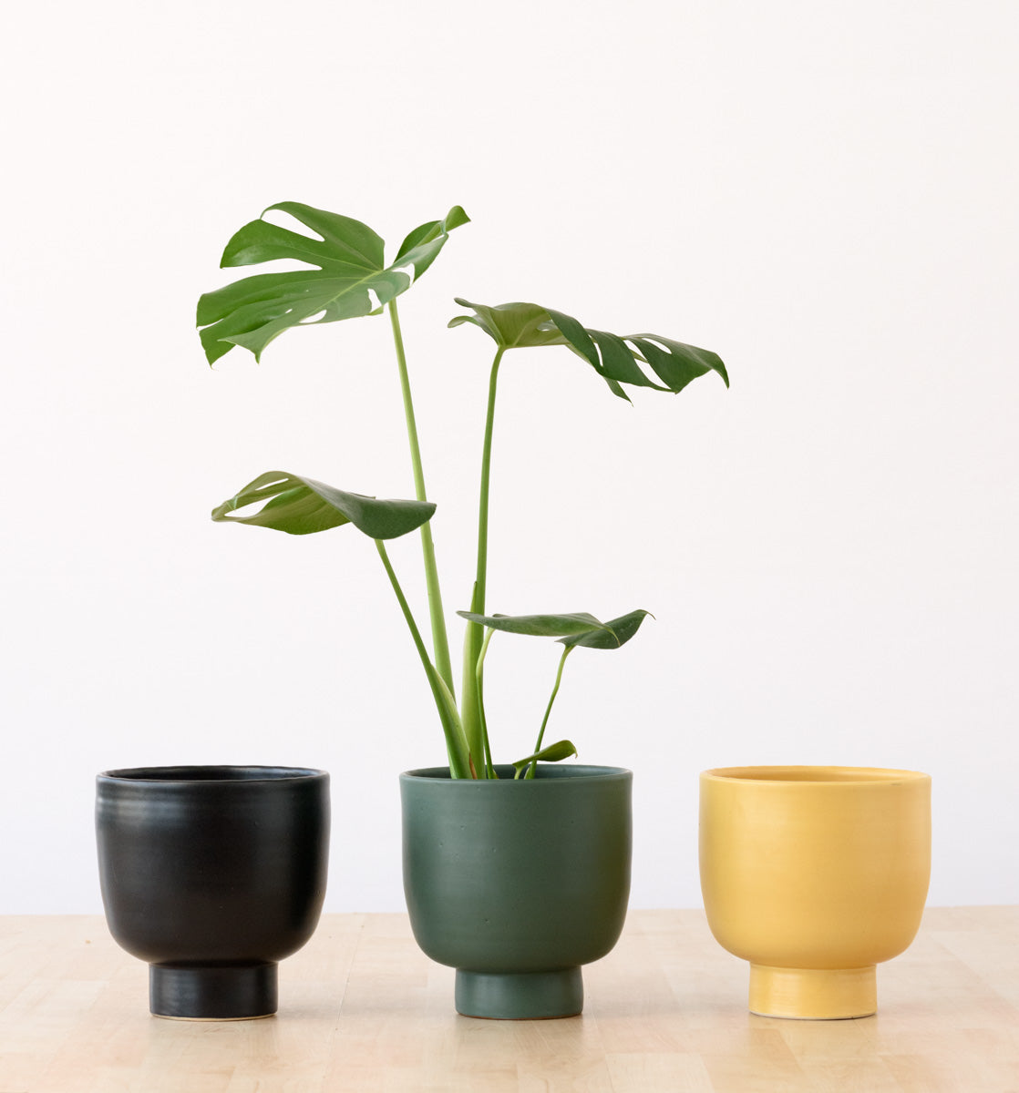 鉢・プランター neighborhood srl PLANT POT Shing Plinth Planter - Mustard Yellow | Indoor Plant Pot