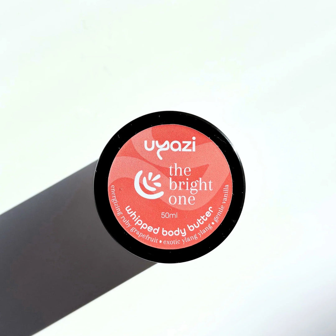 Uyazi whipped body butter container on a white background