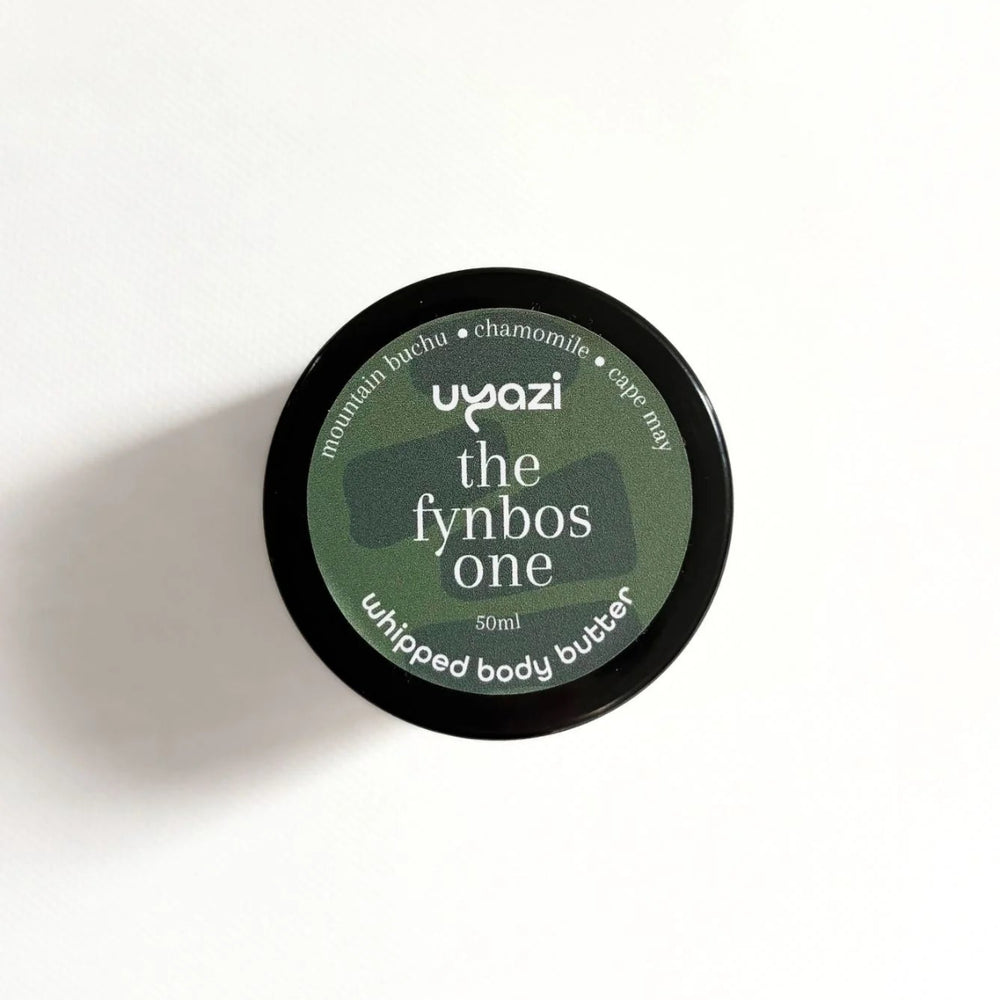 Uyazi whipped body butter container on a white background