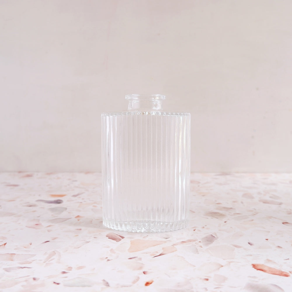 Glass Vase - Oval Ribbed - Shop Online!