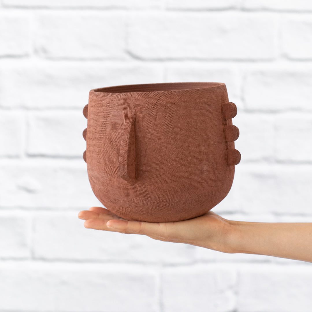 terracotta face plant pots Meso Face Planter