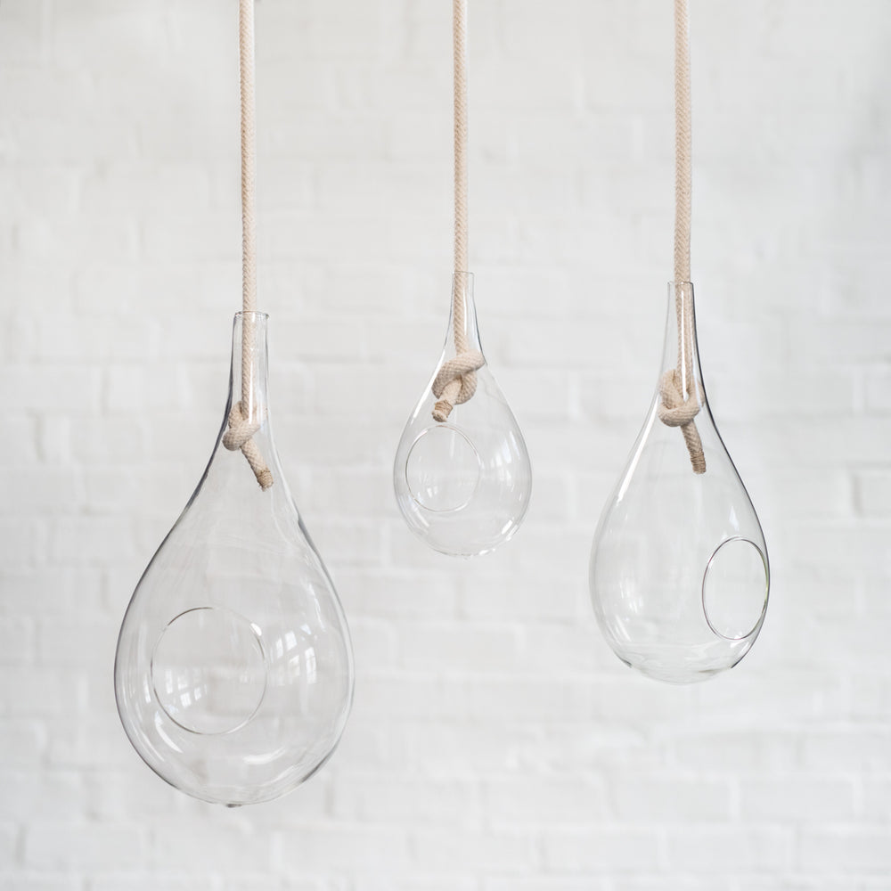 Raindrop Glass Hanging Planter - Shop Online!