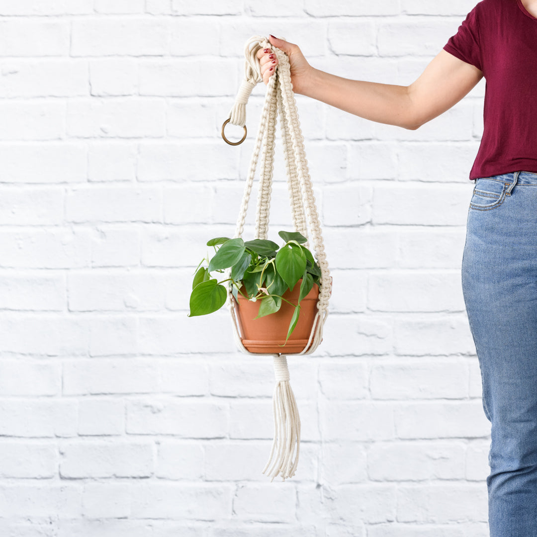 braided plant hanger Macrame - Braided